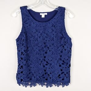 Saint Tropez West | Blue Lacy Top  E88